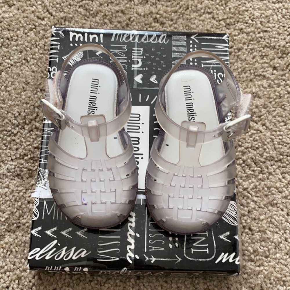 Clear Mini Melissa sandals size 5